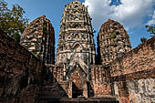 Thailand - Old Sukhothai - Wat Si Sawai. Khmer style corncob shaped prangs. 